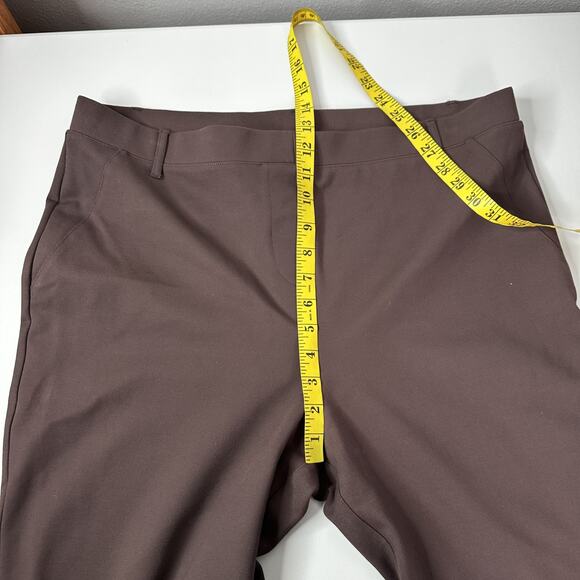 Quince Ponte Pants Womens XL Brown Ultra-Stretch Straight Leg Comfort Workwear - Picture 12 of 16
